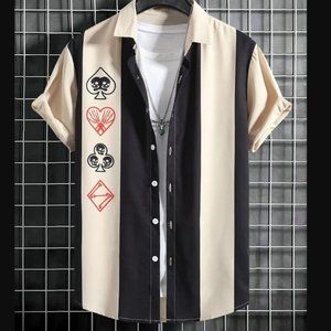 Playing Cards Poker Shirt Size XL Button Front Casino Bridge Las Vegas